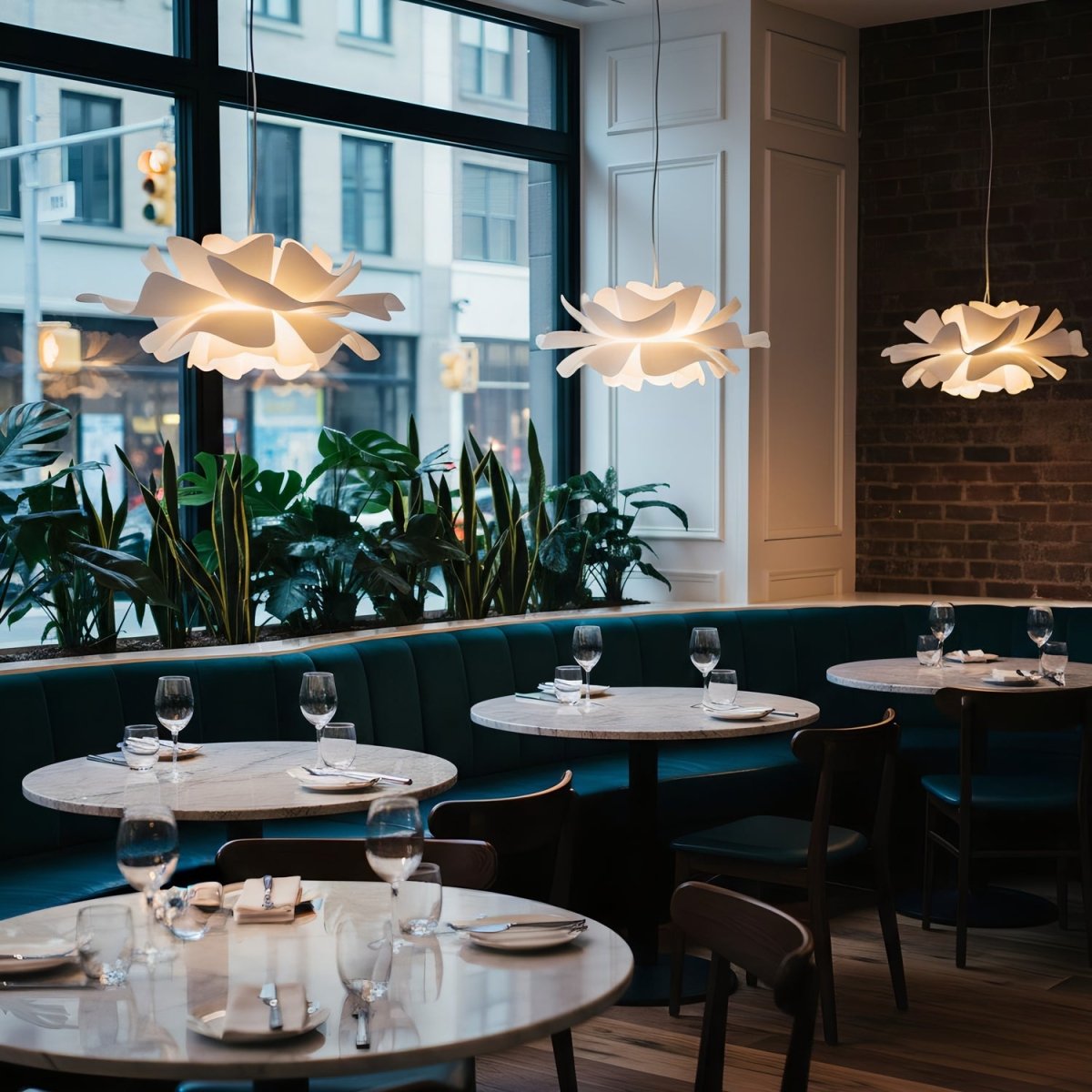 Taklampa för moderna rum med lotusdesign 7