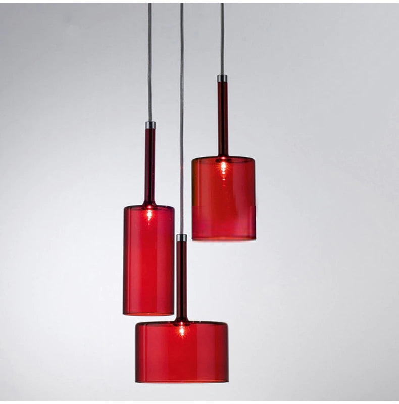 Taklampa i Glas Modern Design för Matbord Pendellampa 7