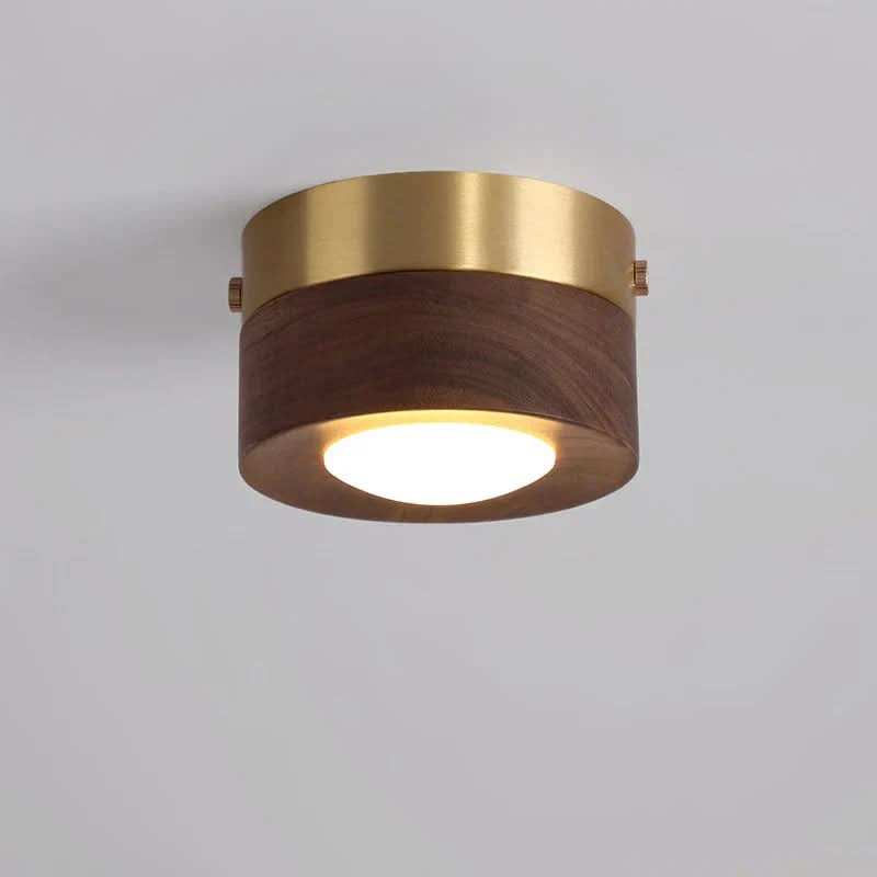 Taklampa i Valnöt med LED-belysning 1