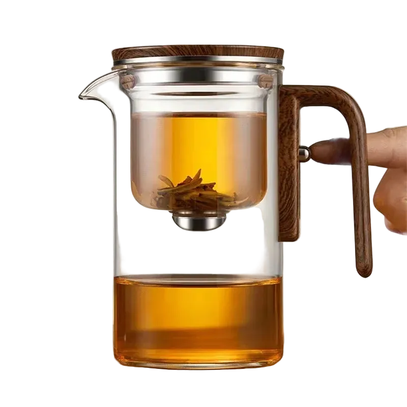 Teeinfuser Med Glaskropp Och Trähandtag 0