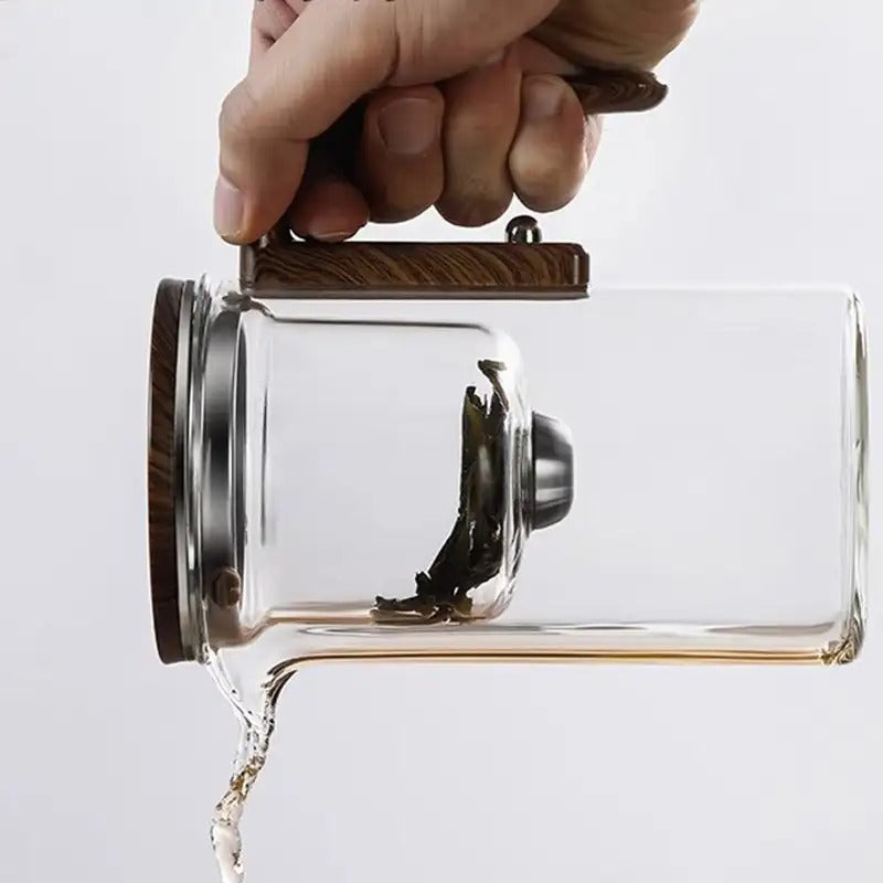 Teeinfuser Med Glaskropp Och Trähandtag 8