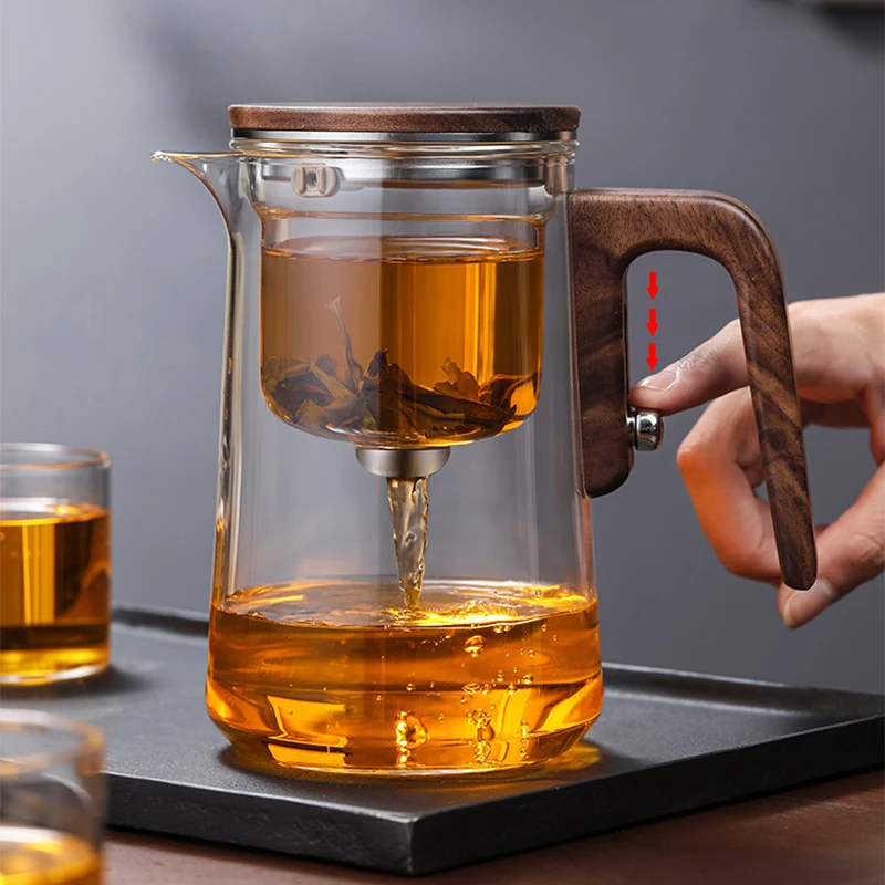Teeinfuser Med Glaskropp Och Trähandtag 9