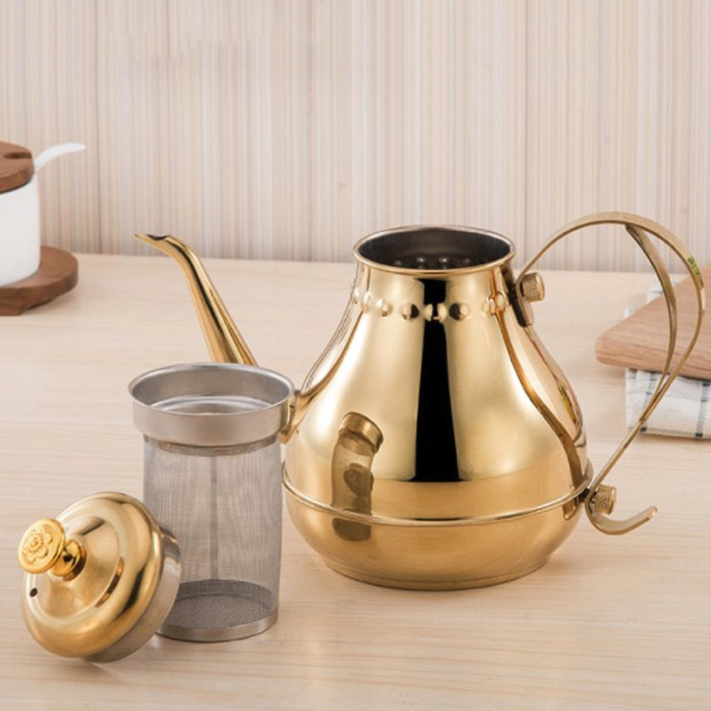 Tekanna med lång mun och mjölkfilter för Oolong 1