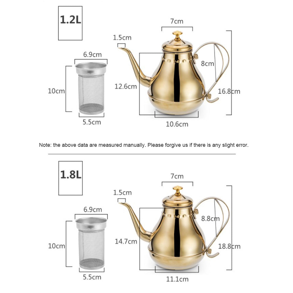 Tekanna med lång mun och mjölkfilter för Oolong 4