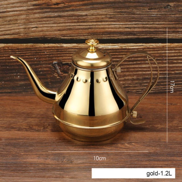 Tekanna med lång mun och mjölkfilter för Oolong 8