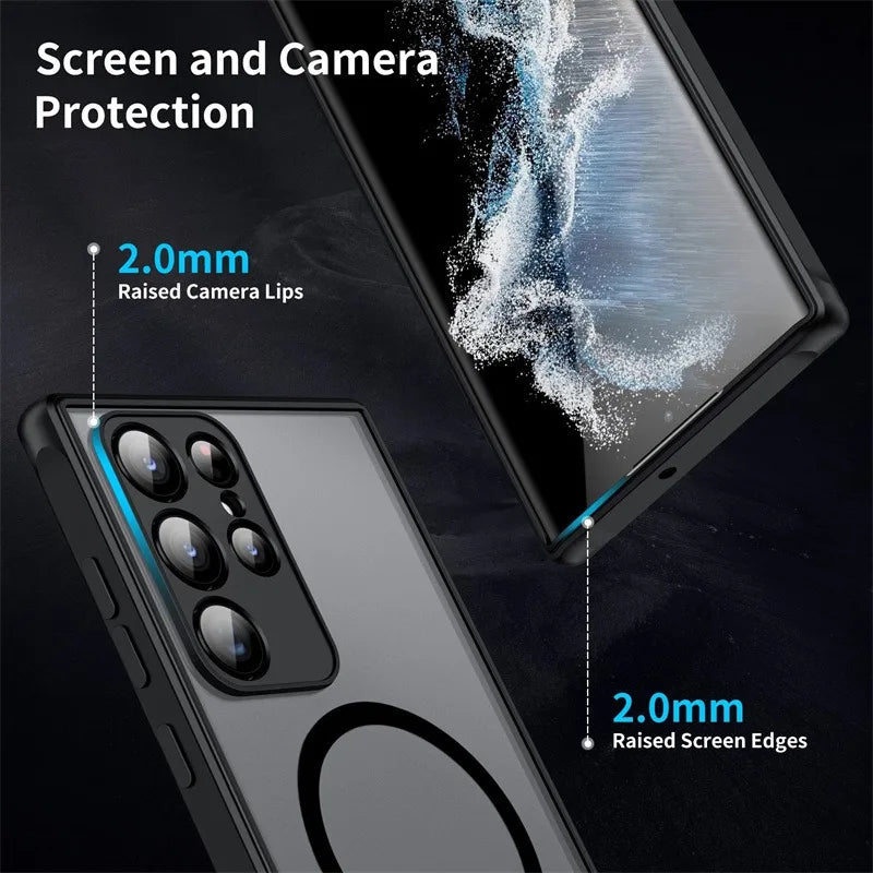Telefonfodral för Samsung Galaxy S25 S24 Ultra Slim Design med Magnetisk Stängning 1