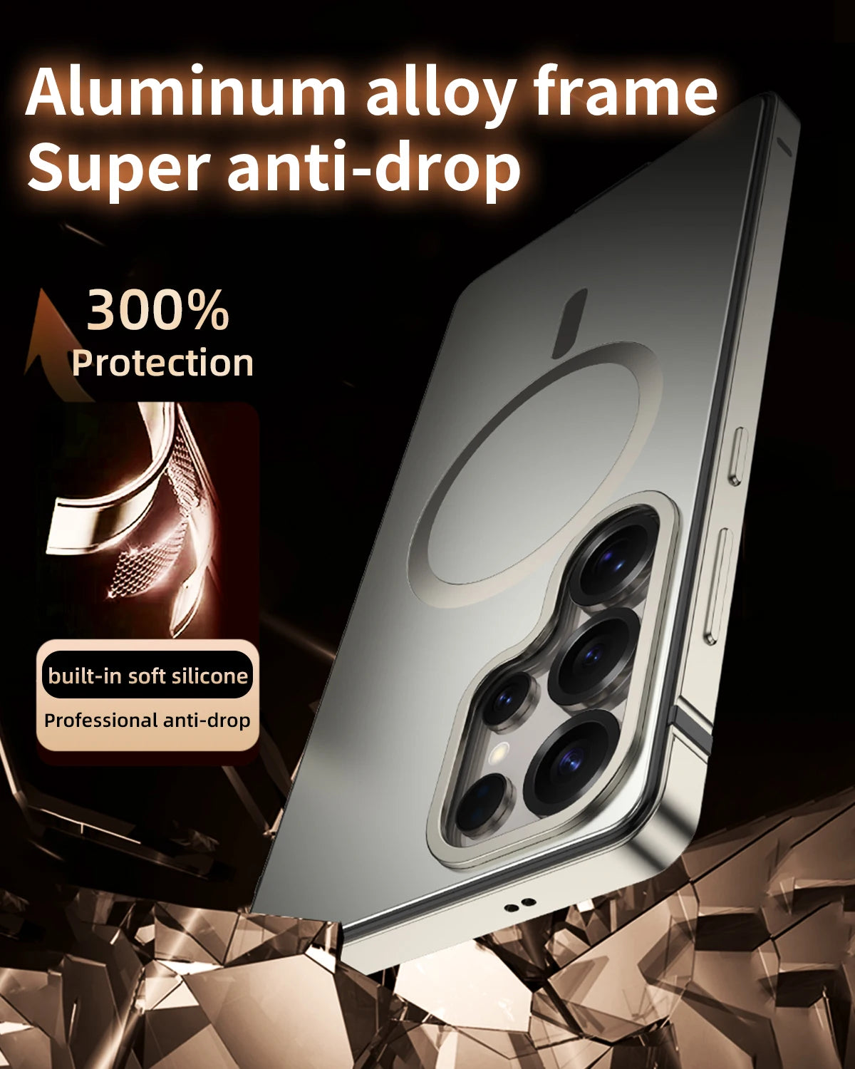 Telefonfodral för Samsung Galaxy S25 Ultra med Metallram 1