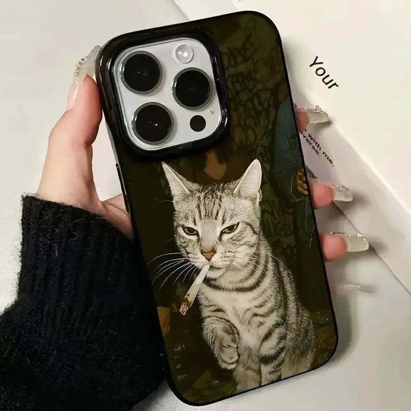 Telefonfodral för iPhone med Rökande Katter Design 0