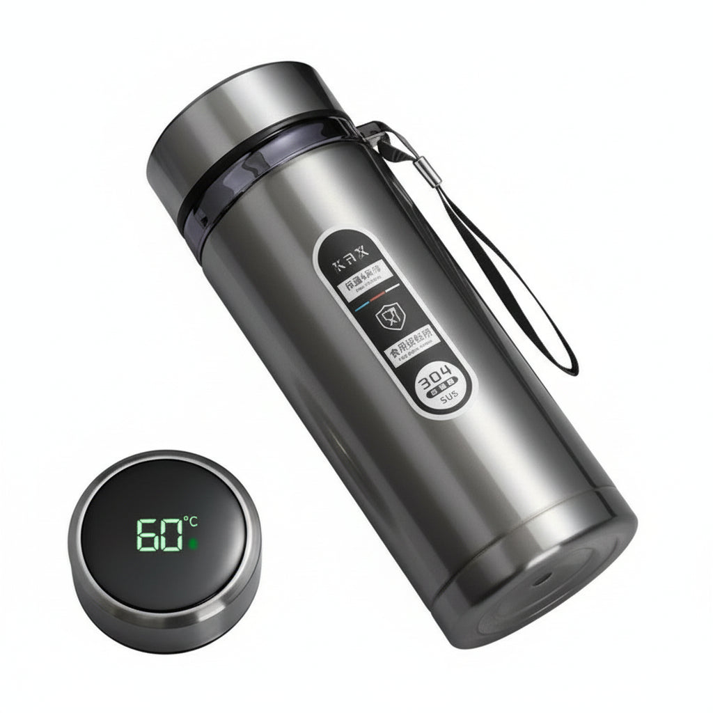 Termos med LED-temperaturdisplay för Vuxna - Hållbar och Läckagefri Termosflaska 0