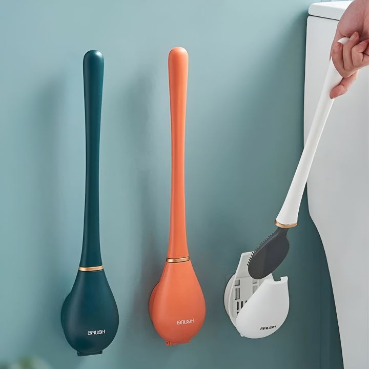 Toalettborste med Innovativ Design och Väggmontering 0