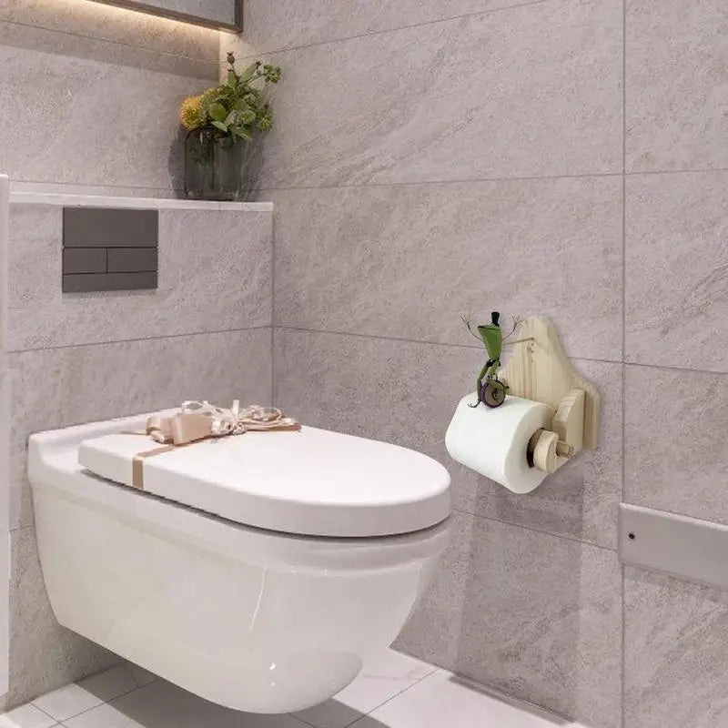 Toalettpappershållare med Groda på Cykel 1