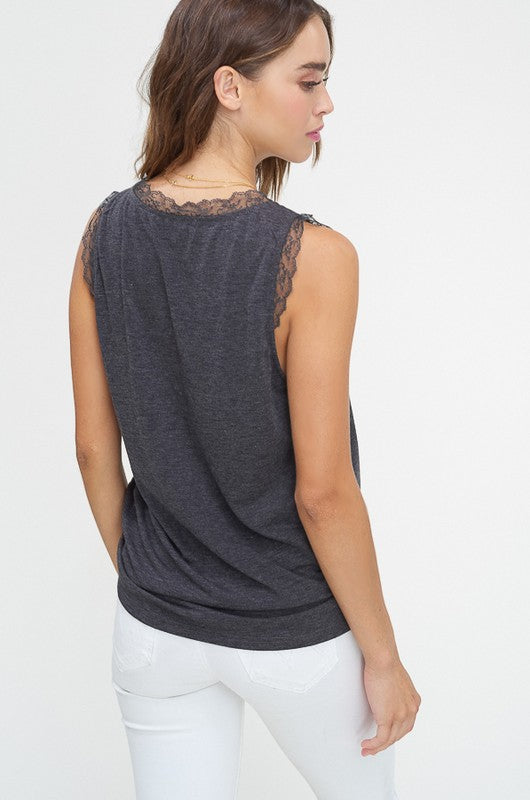 Topp för kvinnor i två färger, ärmlös V-ringning, jersey 4