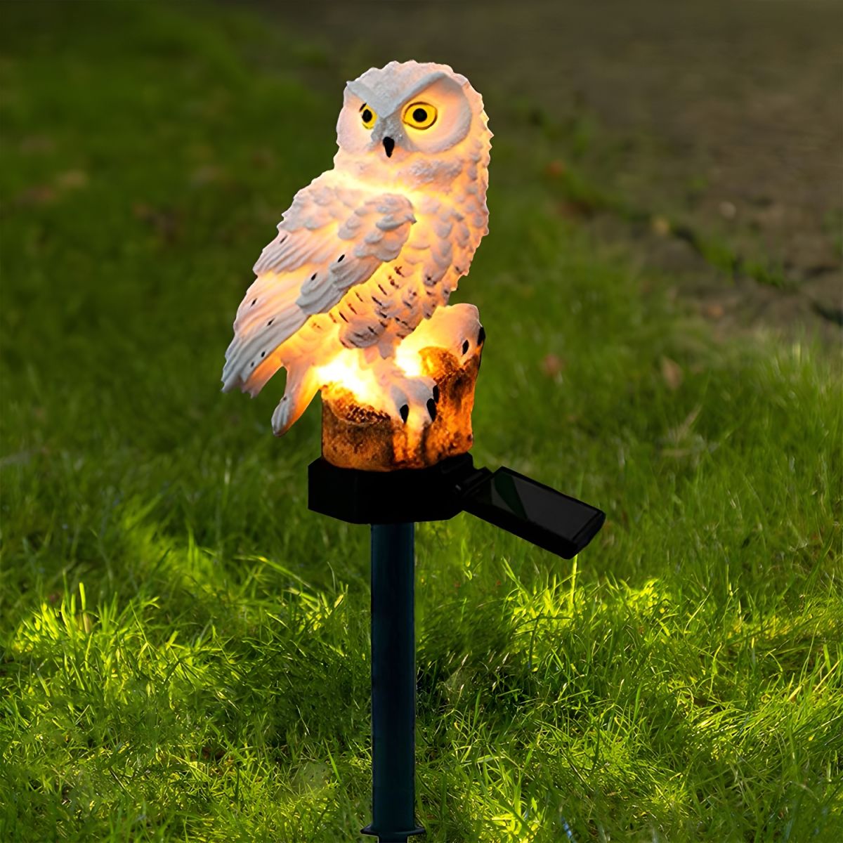 Trädgårdslampa Uggledesign LED Dekorativ Solenergi Belysning 0