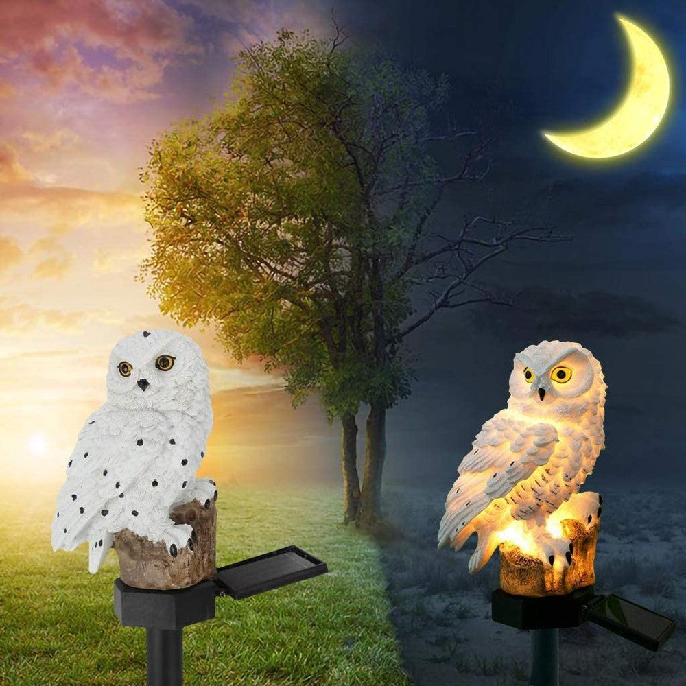 Trädgårdslampa Uggledesign LED Dekorativ Solenergi Belysning 2