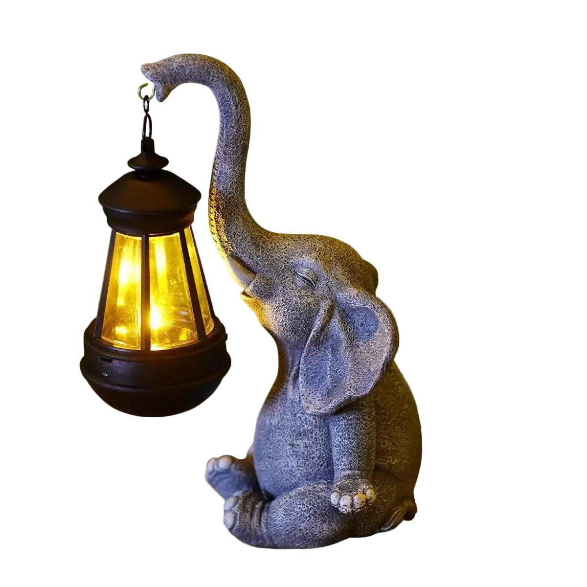 Trädgårdsstaty Elefant med Sollykta 1