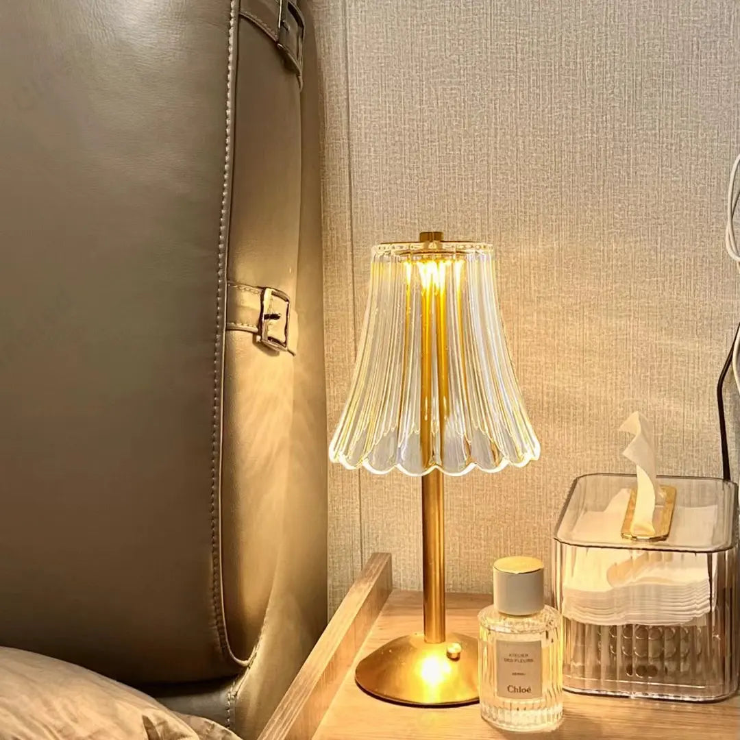 Trådlös Bordslampa med Kristalldekor och Dimbar Belysning 5