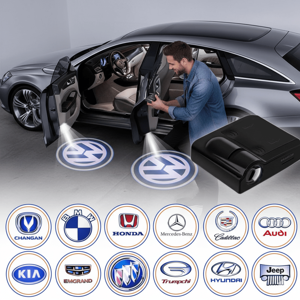 Trådlös LED-projektorlampa för bildörr med anpassningsbar logotyp 1