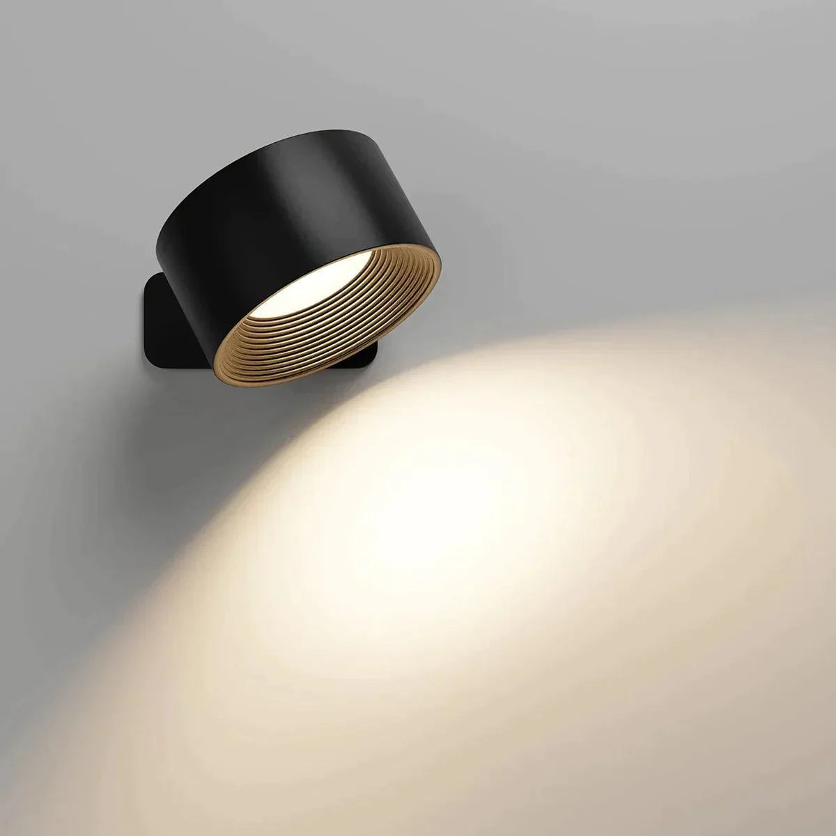 Trådlös LED-vägglampa Justerbar 360° 0
