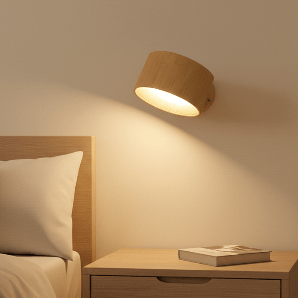 Trådlös Vägglampa med Fjärrkontroll Nordisk Design för Sänglampor Vägg Inomhus 0