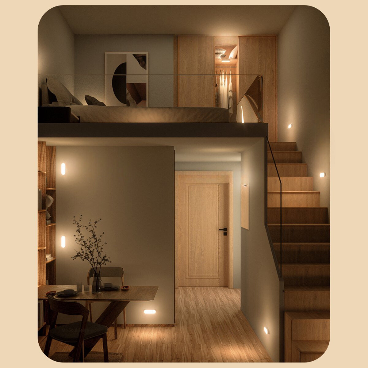 Trådlös Vägglampa med Rörelsesensor Modern Design 5