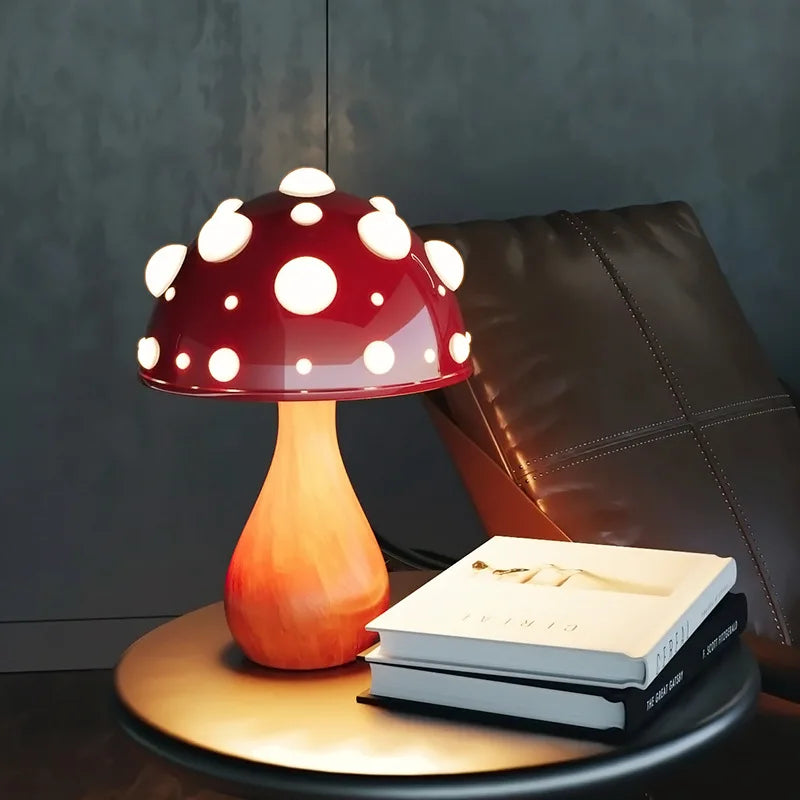 Trefärgad Atmosfärslampa med Svampdesign 0