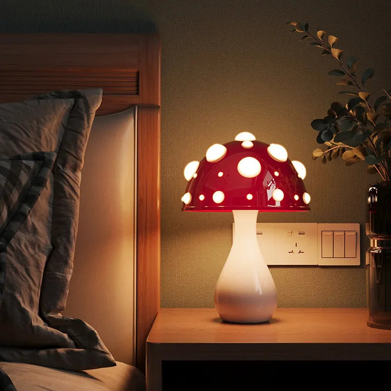 Trefärgad Atmosfärslampa med Svampdesign 2