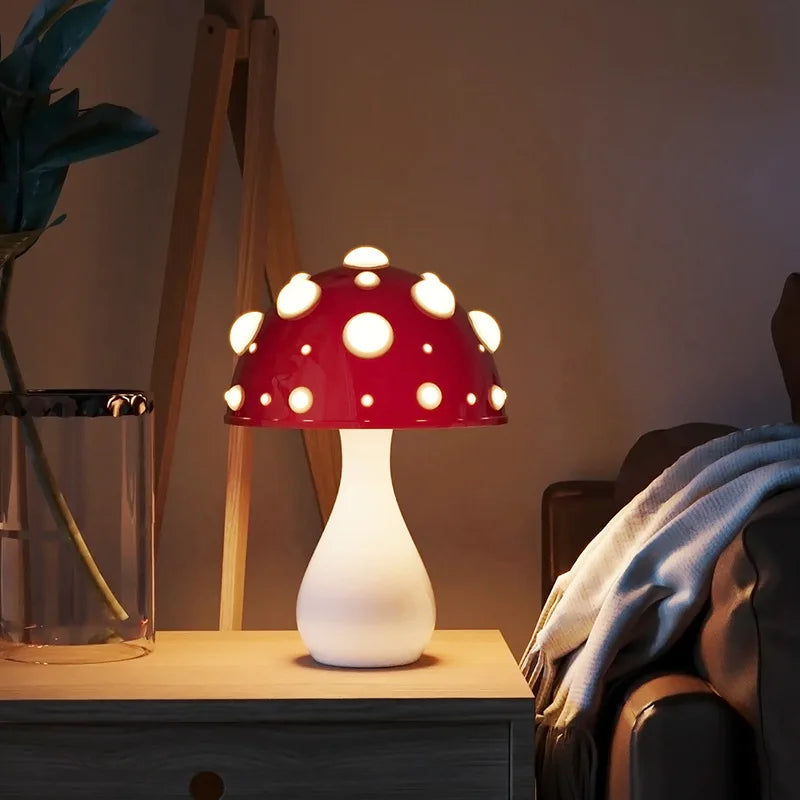 Trefärgad Atmosfärslampa med Svampdesign 4