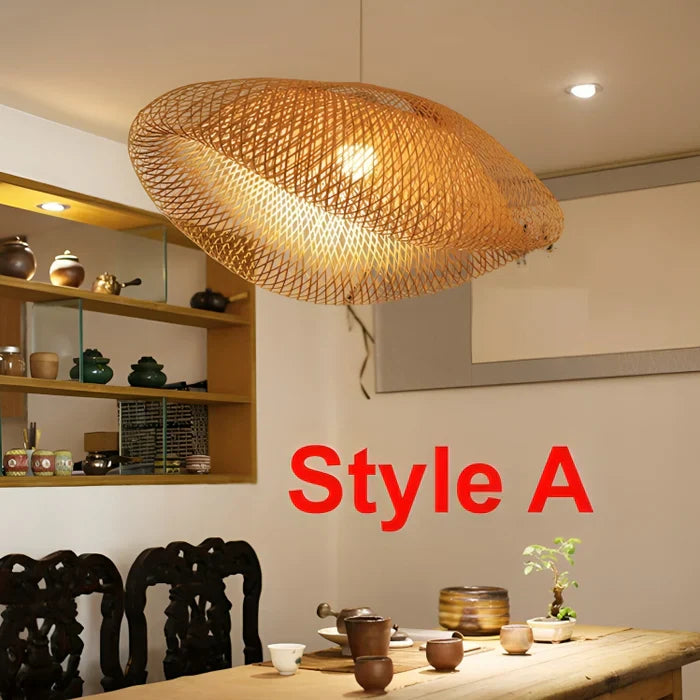 Trendig Taklampa i Rattan 0