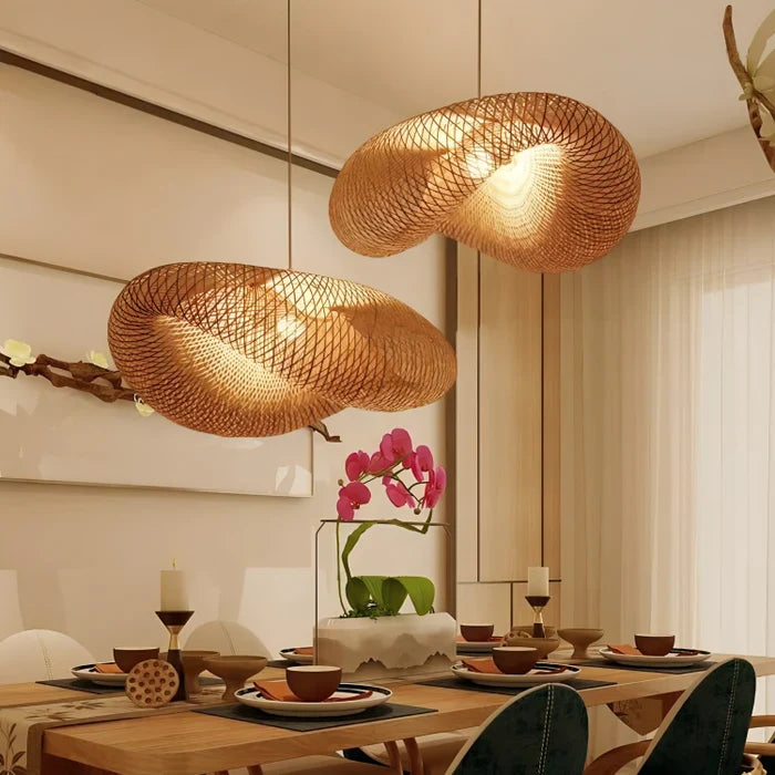 Trendig Taklampa i Rattan 4