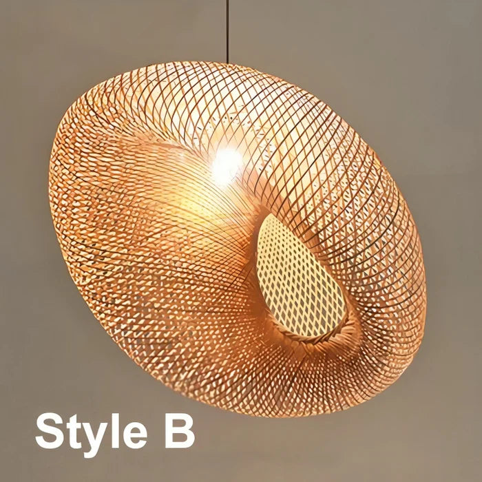 Trendig Taklampa i Rattan 6