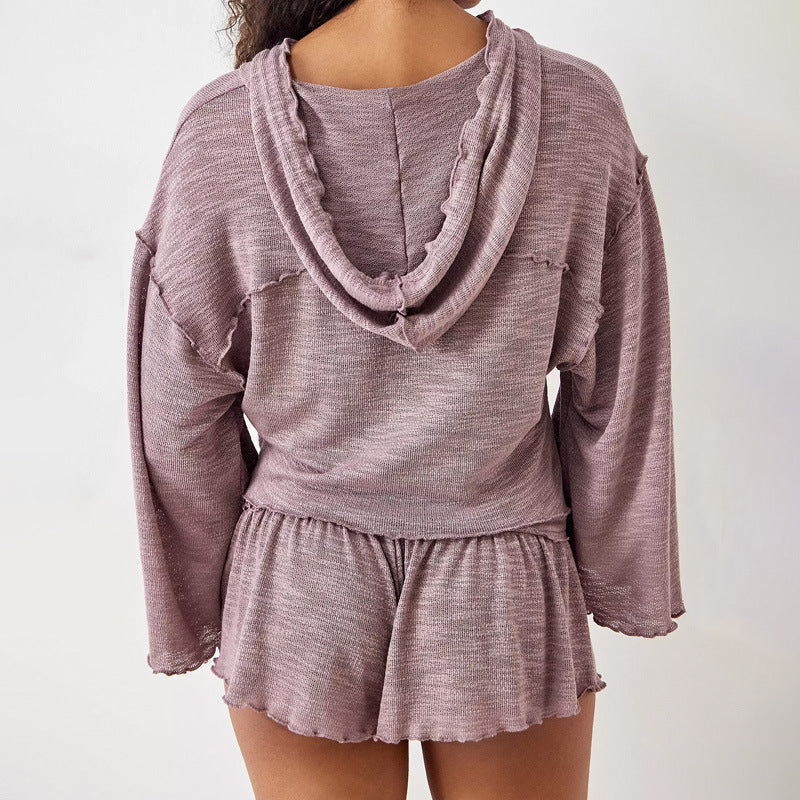 Tvådelat Set Dam Croppad Topp Högmidjade Shorts Jersey Blandning 3