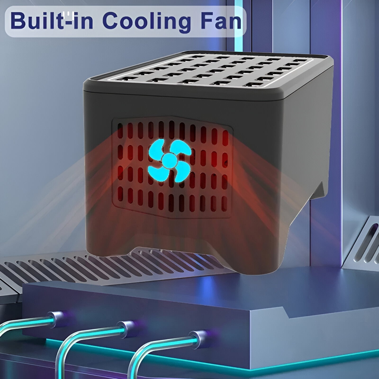 USB-laddningsstation för flera enheter med 30 portar 3