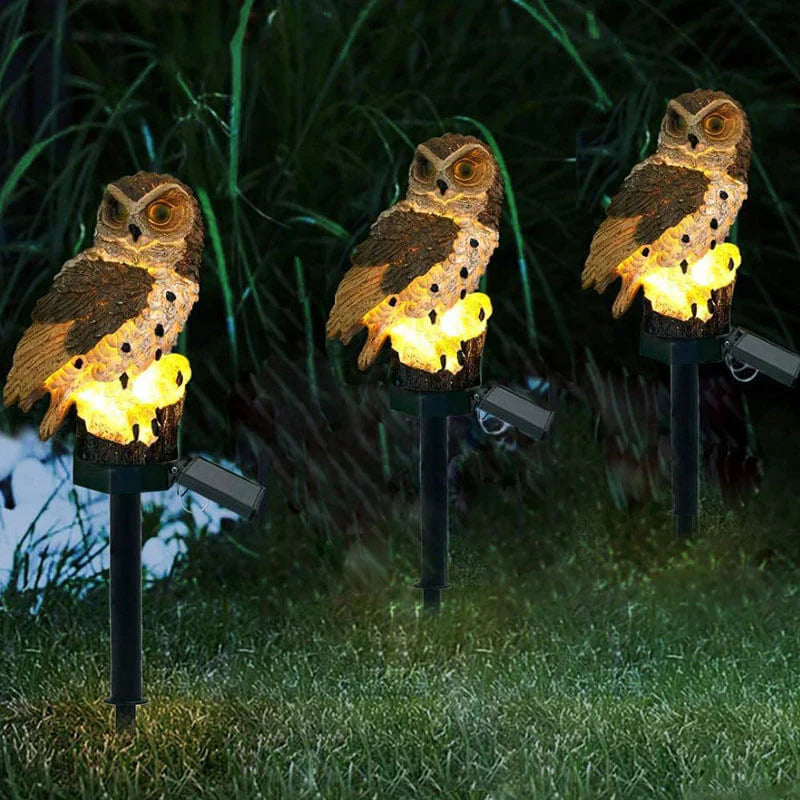 Uggla Trädgårdslampa Solcellsdriven 2