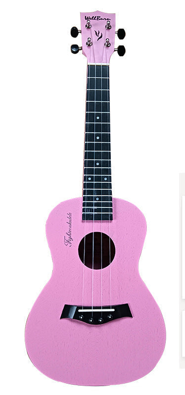 Ukulele för kvinnor och män med trädesign och bärbar stil 6