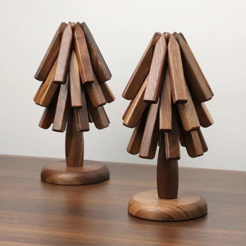 Underlägg Bord Set i Svart Valnöt för Skydd av Bordsytor 2