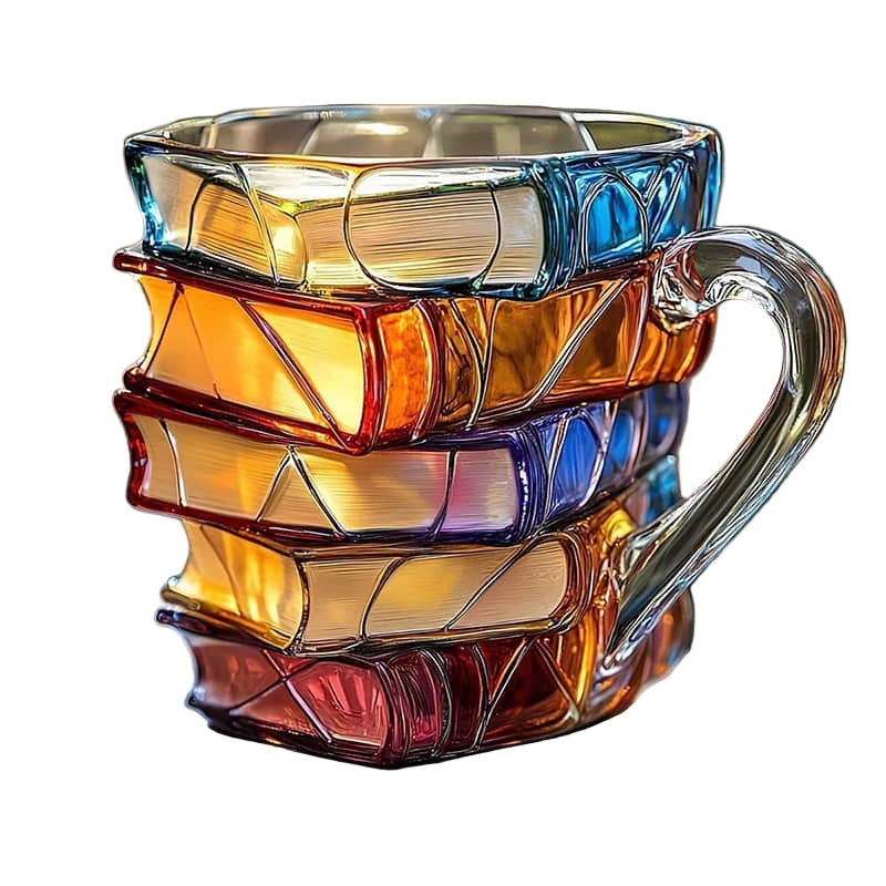 Unik Kaffekopp i 3D Form av Bok för Bokälskare 0