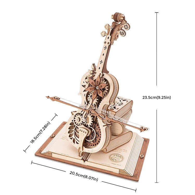 Unisex 3D Pussel Cello Mekanisk Design Utmanande Byggset 0