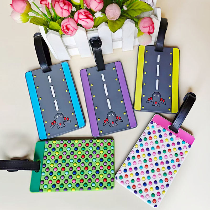 Unisex Bagagelapp med Färgglad Prickdesign 1