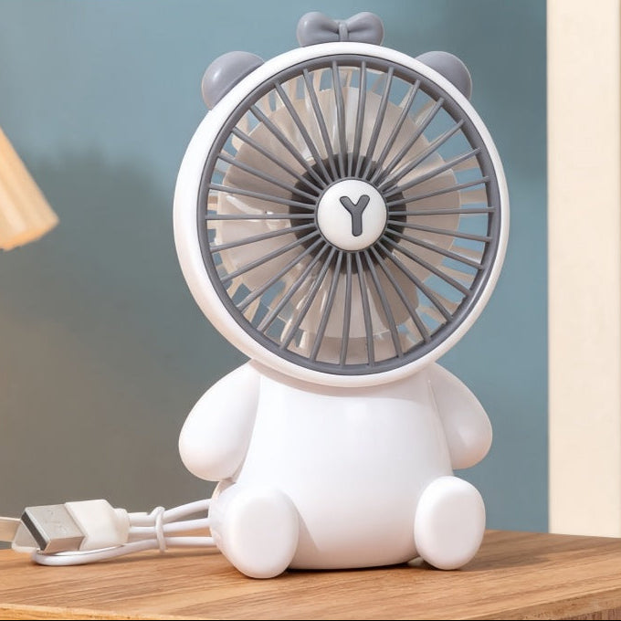 Unisex Bordsfläkt Kompakt Figurdesign Tyst USB-driven 16
