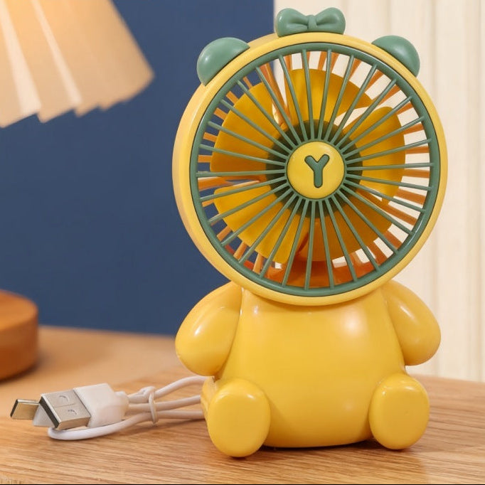 Unisex Bordsfläkt Kompakt Figurdesign Tyst USB-driven 17