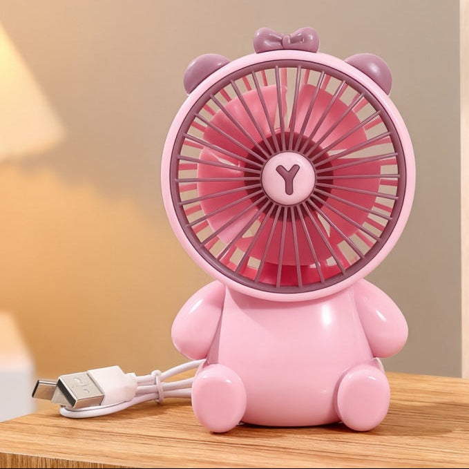 Unisex Bordsfläkt Kompakt Figurdesign Tyst USB-driven 21