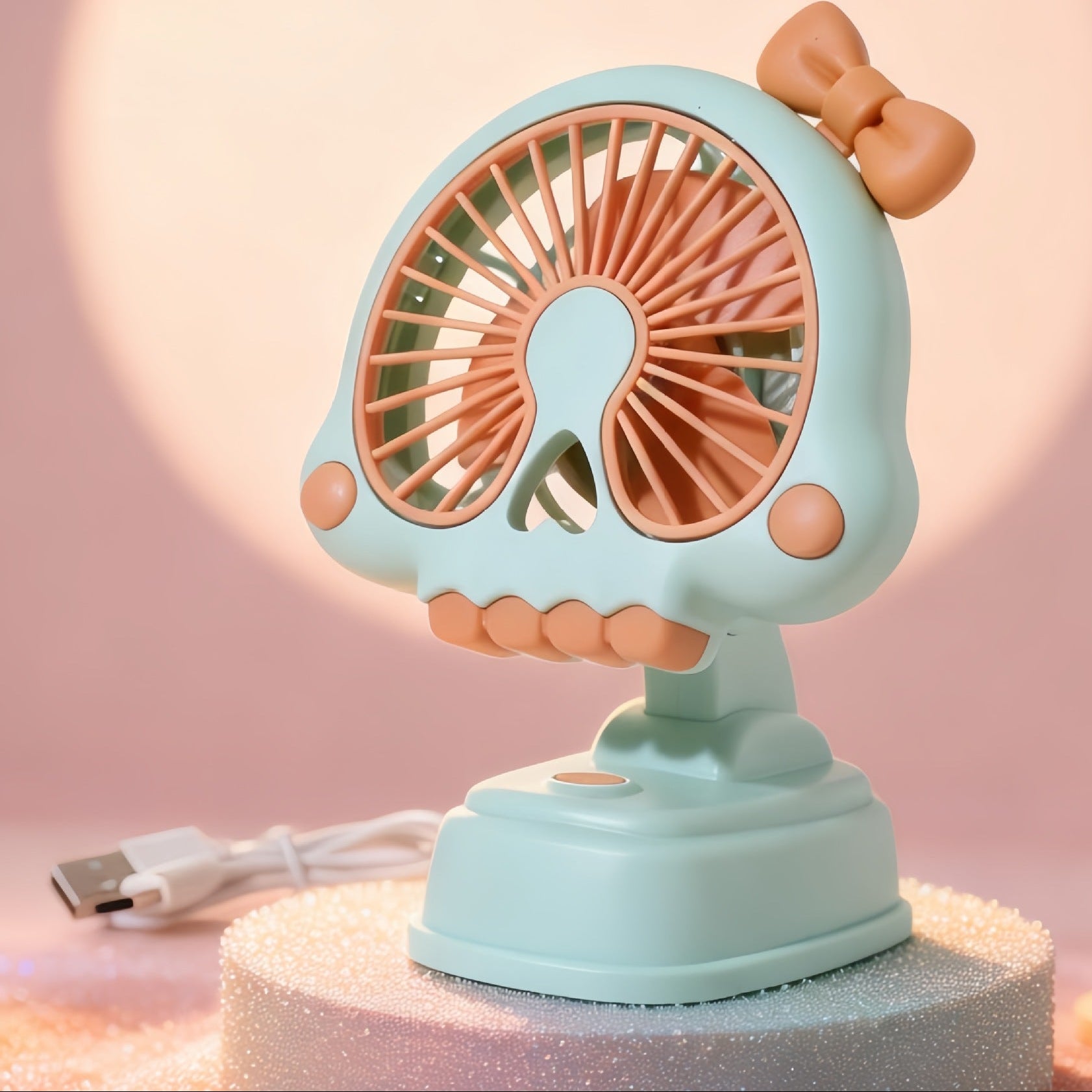 Unisex Bordsfläkt Kompakt Figurdesign Tyst USB-driven 23