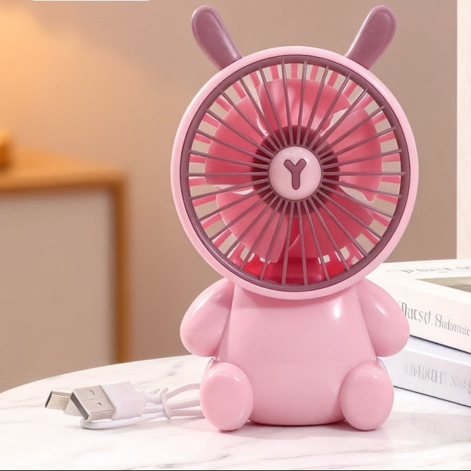Unisex Bordsfläkt Kompakt Figurdesign Tyst USB-driven 27