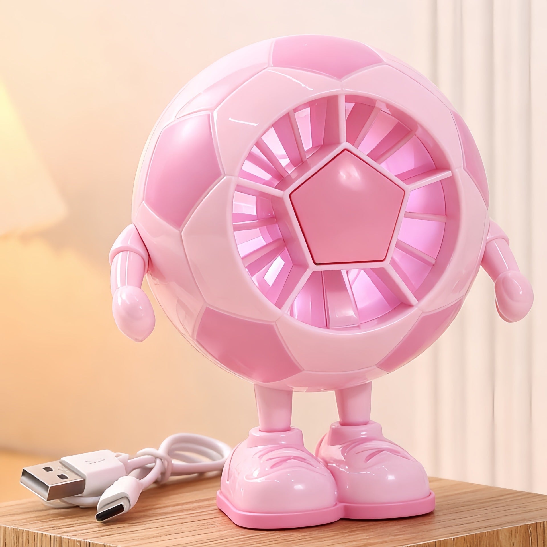 Unisex Bordsfläkt Kompakt Figurdesign Tyst USB-driven 5