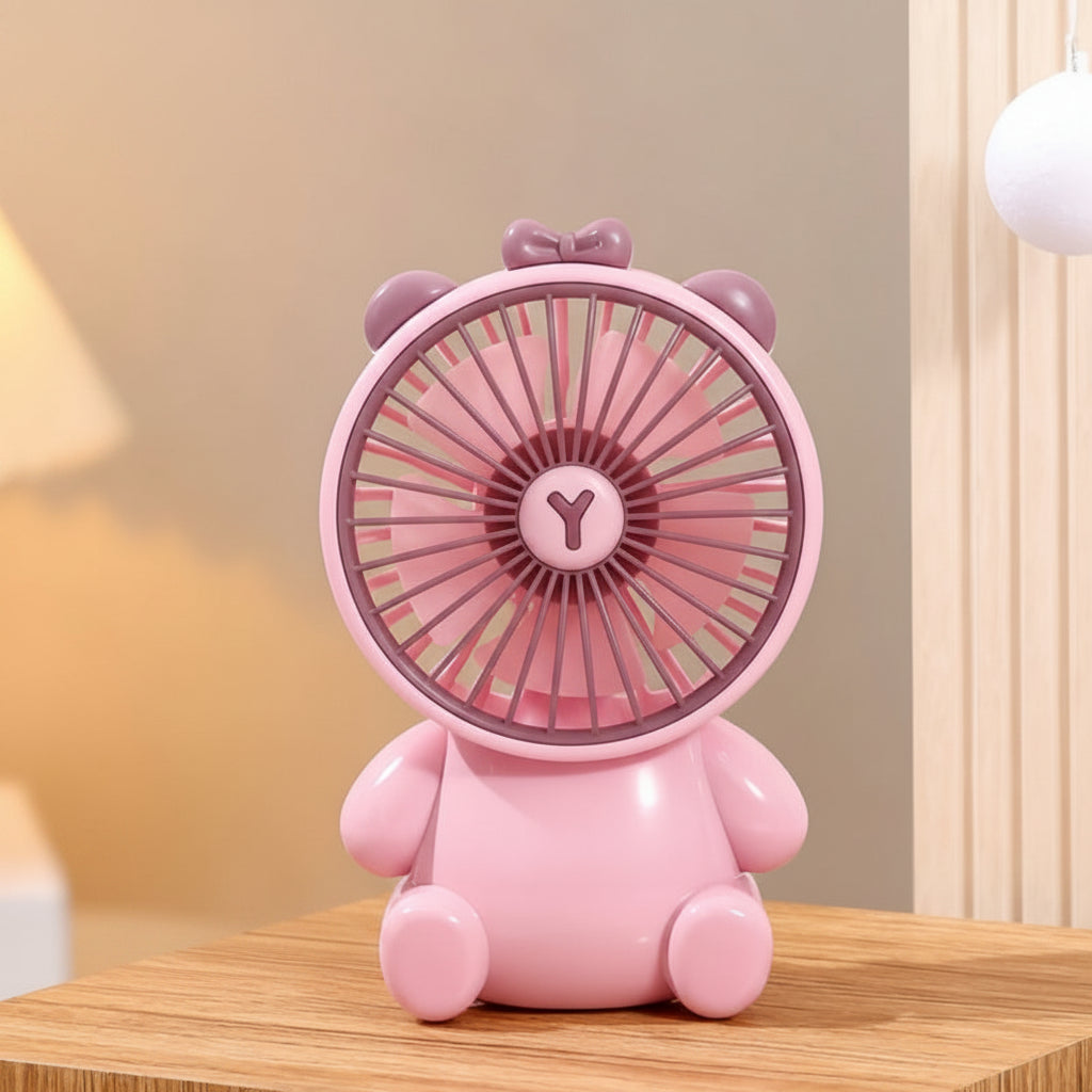 Unisex Bordsfläkt Kompakt Figurdesign Tyst USB-driven 8