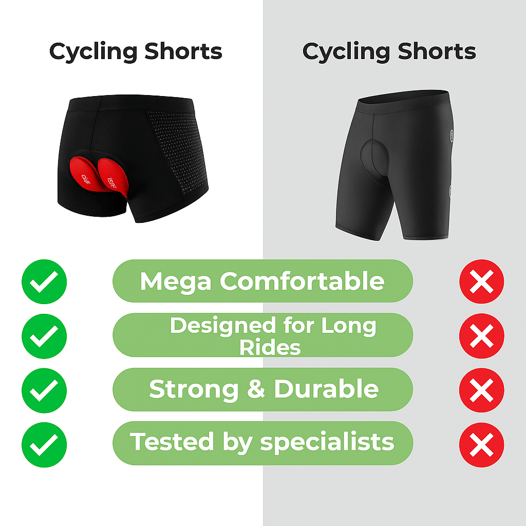 Unisex Cykelshorts med Gel Vaddering 3