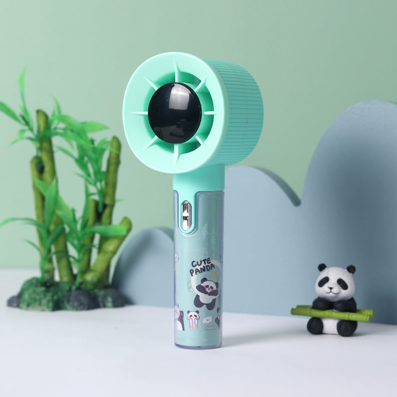 Unisex Handhållen Fläkt med Fuktbehållare och Panda Design 1