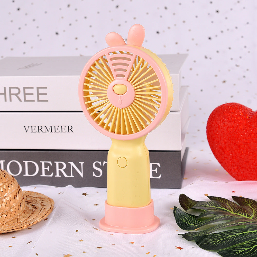 Unisex Handhållen Fläkt med Kaninmotiv Bärbar Design 0