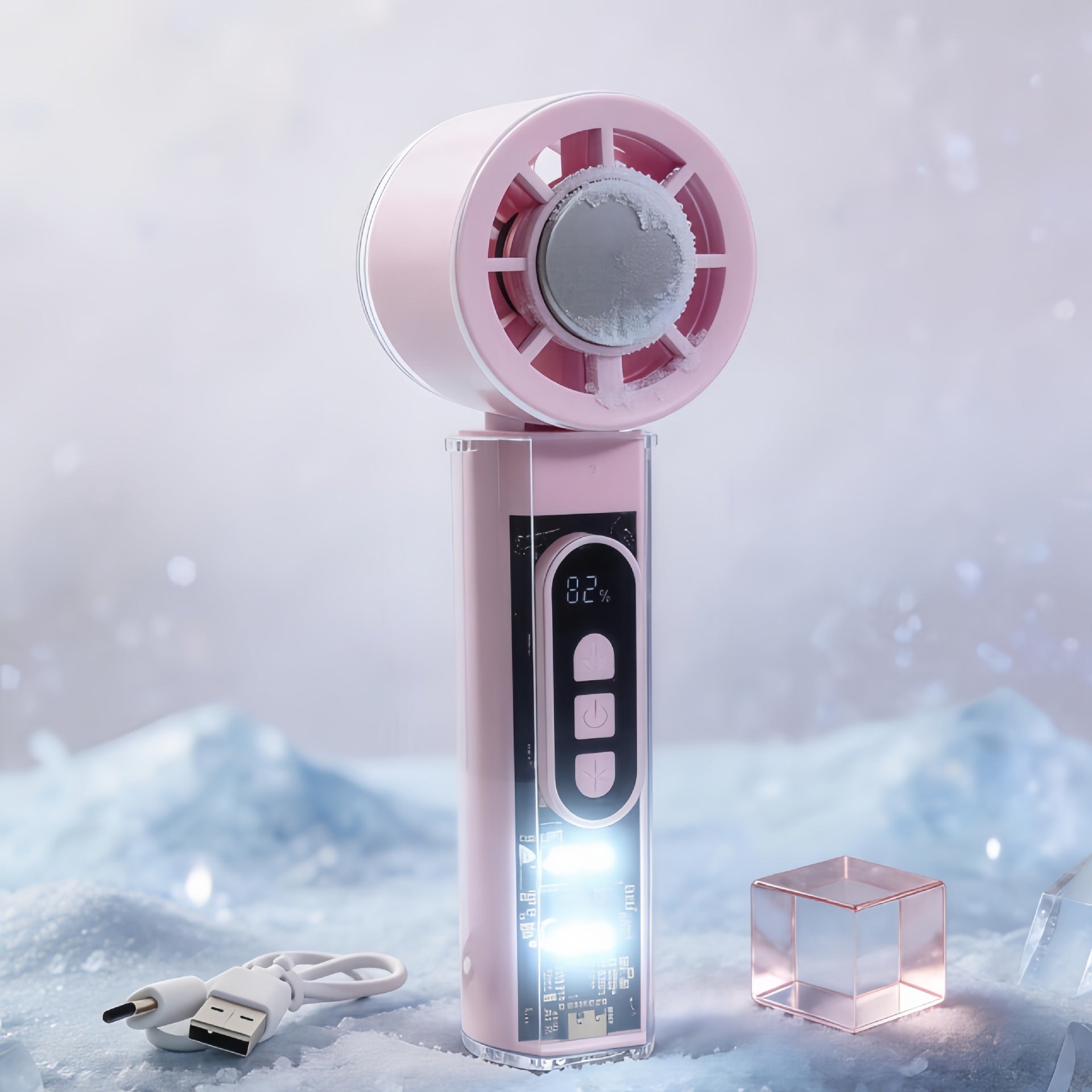 Unisex Handhållen USB-Fläkt med Dimfunktion och Flera Hastighetslägen 5