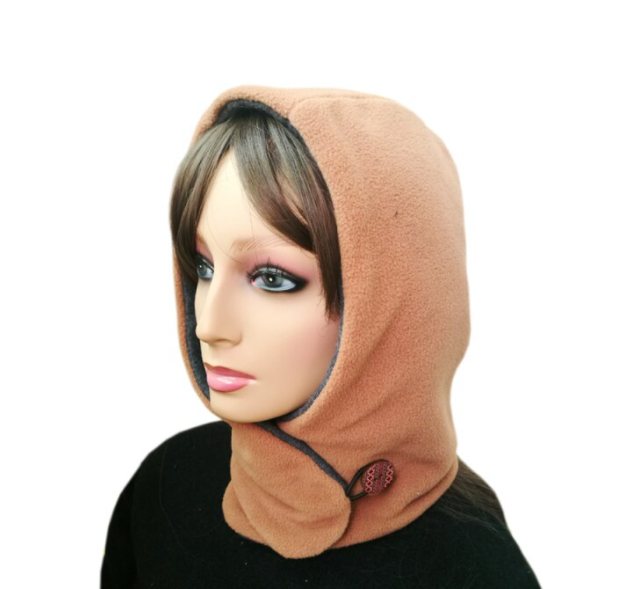 Unisex Hooded Scarf Vinterbruk Justerbar Design 6